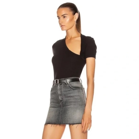 John Elliott Cut out One shoulder asymmetrical lightweight top t-shirt 1 XS S - Picture 5 of 5